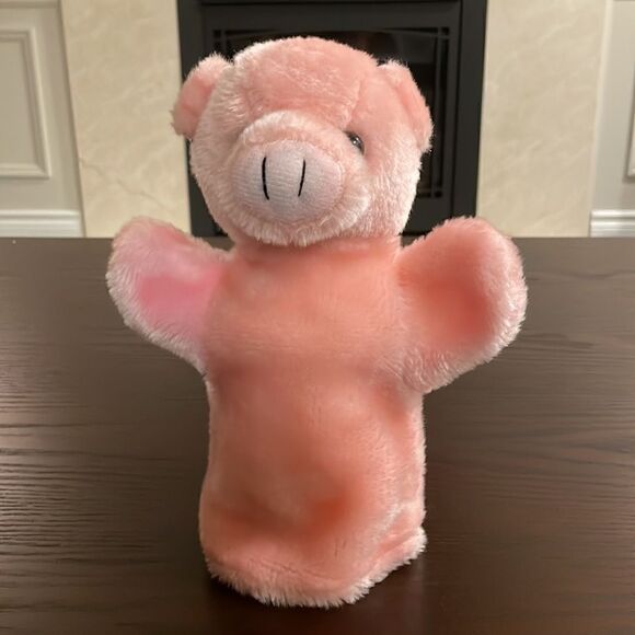 Adorable Pink Pig Piglet Piggy Hand Puppet Good Condition 10” tall Puppets - Picture 2 of 6